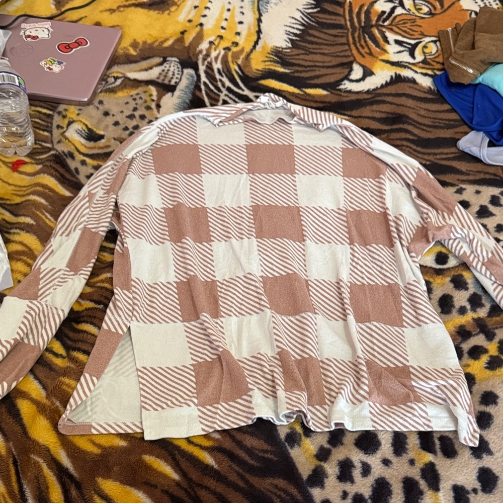 Maurice’s Pink & White Checkered Blouse